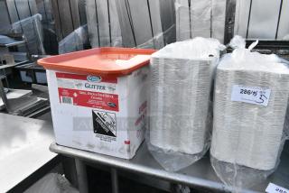 ALL ONE MONEY! Lot of Various Items Including Trays and Glitter Grill Oven Cleaner