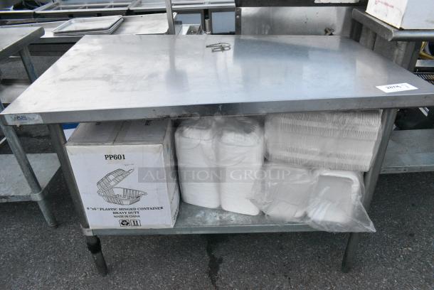 Stainless Steel Table w/ Under Shelf. - Image 1 of 3