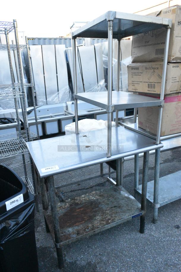 Stainless Steel Table w/ 2 Tier Over Shelf and Under Shelf. - Image 1 of 3