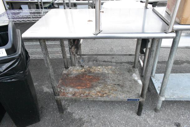 Stainless Steel Table w/ 2 Tier Over Shelf and Under Shelf. - Image 2 of 3