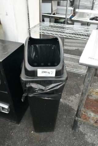 Black Poly Slim Jim Trash Can.