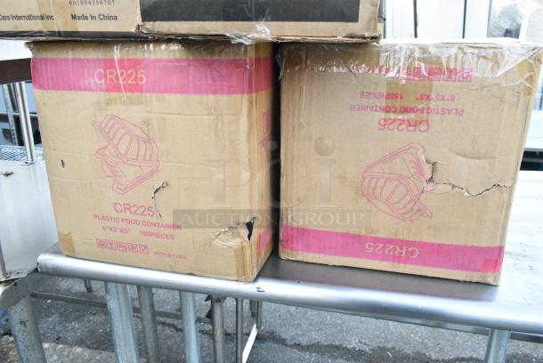 5 BRAND NEW! Boxes Including CR225 Clamshell Containers, SP405BK Spoons. 5 Times Your Bid! - Image 2 of 3