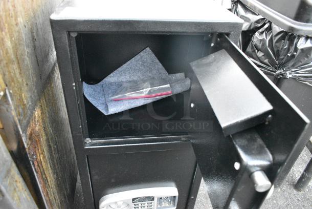 Black Metal 2 Compartment Safe. Does Not Come w/ Combination. - Image 3 of 3
