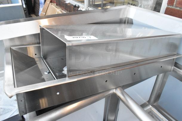 Stainless Steel Wall Recessed Trash Can. - Image 1 of 2