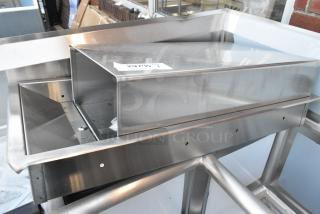 Stainless Steel Wall Recessed Trash Can.