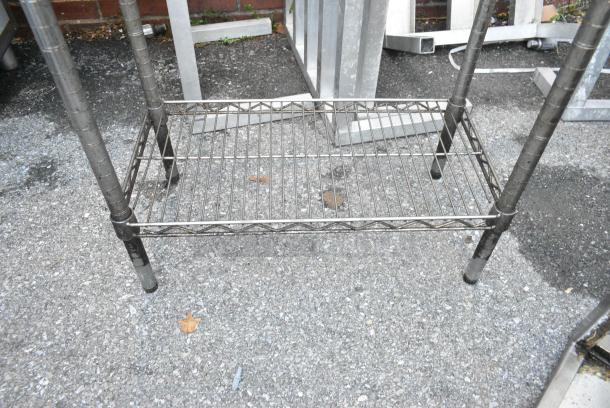 Chrome Finish 5 Tier Wire Shelving Unit. BUYER MUST DISMANTLE. PCI CANNOT DISMANTLE FOR SHIPPING. PLEASE CONSIDER FREIGHT CHARGES. - Image 2 of 2