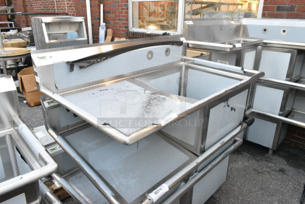 BRAND NEW SCRATCH AND DENT! Regency 600S1242424L Stainless Steel Single Bay Sink w/ Left Side Drain Board. No Legs. - Image 2 of 3