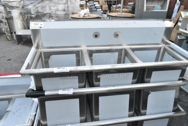 BRAND NEW SCRATCH AND DENT! Regency 600S31515 Stainless Steel 3  Bay Sink. No Legs. - Image 1 of 4