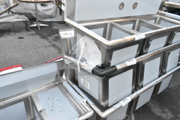 BRAND NEW SCRATCH AND DENT! Regency 600S31515 Stainless Steel 3  Bay Sink. No Legs. - Image 3 of 4