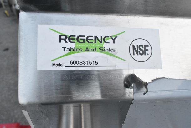 BRAND NEW SCRATCH AND DENT! Regency 600S31515 Stainless Steel 3  Bay Sink. No Legs. - Image 4 of 4