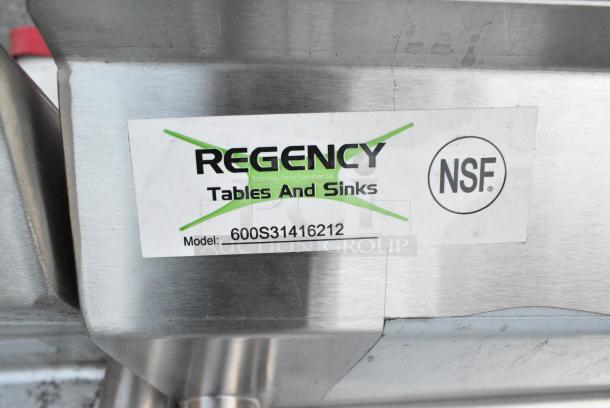 BRAND NEW SCRATCH AND DENT! Regency 600S31416212 Stainless Steel 3 Bay Sink w/ Dual Drain Boards. No Legs. - Image 3 of 3