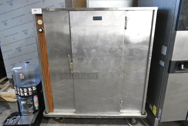 FWE P-120 Stainless Steel Commercial Single Door Heated Holding Cabinet on Commercial Casters.  115 Volts, 1 Phase. Cannot Test Due To Cut Power Cord - Image 1 of 5
