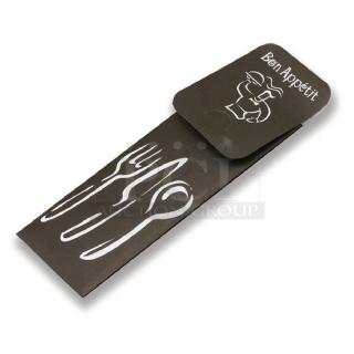 42 BRAND NEW! Boxes of Dinex DXCTCAD80003 Cutlery Caddy Paper Sleeve With Flap Pre-loaded With 2-ply 16" X 16" Napkin. 42 Times Your Bid!