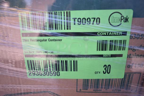 60 BRAND NEW! Boxes of Inno Pak 293630590 28 oz Rigid 2 Piece Food Container. 60 Times Your Bid! - Image 3 of 6