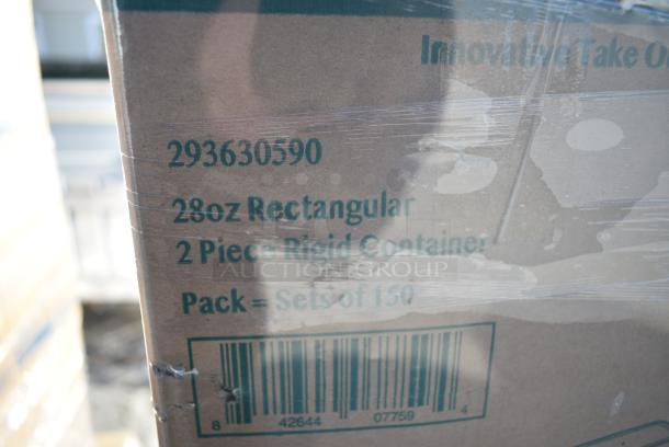 60 BRAND NEW! Boxes Including Inno Pak 293630590 28 oz Rigid 2 Piece Food Container and Dinex DXCTCAD80003 Cutlery Caddy Paper Sleeve With Flap Pre-loaded With 2-ply 16" X 16" Napkin. 60 Times Your Bid! - Image 5 of 6