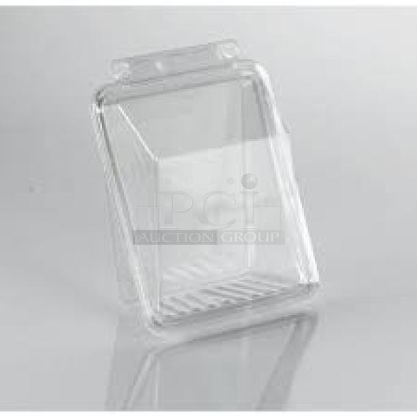 16 BRAND NEW! Boxes of Lacerta T20212 PET Clear Tamper Evident Sandwich Wrap Container, 13.19 x 5.13 x 2.23 inch . 16 Times Your Bid! - Image 1 of 5