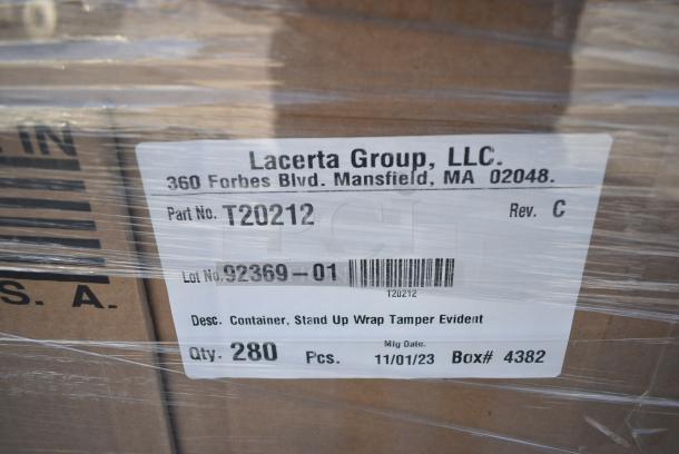 16 BRAND NEW! Boxes of Lacerta T20212 PET Clear Tamper Evident Sandwich Wrap Container, 13.19 x 5.13 x 2.23 inch . 16 Times Your Bid! - Image 5 of 5