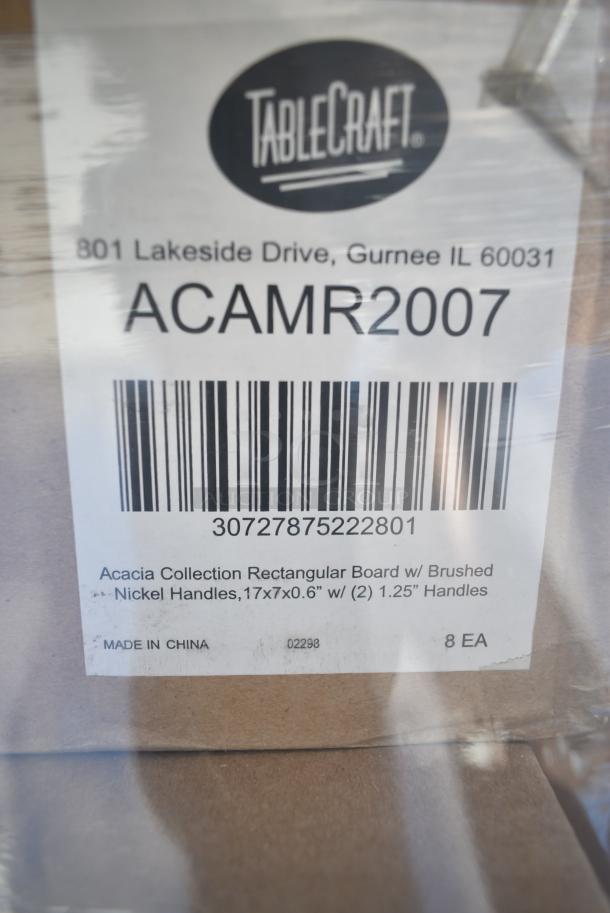 70 BRAND NEW! Boxes Including TableCraft ACAMR2007 Rectangular Acacia Display Board with Brushed Nickel Handles and Dixie 29408 White and Blue Disposable Foodservice Towel. 70 Times Your Bid! - Image 6 of 9