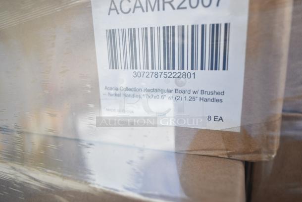 70 BRAND NEW! Boxes Including TableCraft ACAMR2007 Rectangular Acacia Display Board with Brushed Nickel Handles and Dixie 29408 White and Blue Disposable Foodservice Towel. 70 Times Your Bid! - Image 7 of 9
