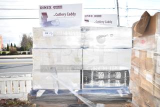 18 BRAND NEW! Boxes Including Dinex DXCTCAD80003 Cutlery Caddy Paper Sleeve With Flap Pre-loaded With 2-ply 16" X 16" Napkin, Lawn and Garden Sprayer. 18 Times Your Bid!