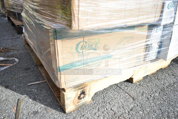 30 BRAND NEW! Boxes Including 3 Box 760SOUP16KB Choice 6 - 16 oz. Kraft Paper Soup / Hot Food Cup Vented Lid - 1000/Case, 2 Box 795PTOKFT1 Choice Kraft Microwavable Folded Paper #1 Take-Out Container 4 3/8" x 3 1/2" x 2 1/2" - 450/Case, 129MCR16W Choice 16 oz. White 6 1/4" Round Microwavable Heavy Weight Container with Lid - 150/Case, 127CH08 Choice 8 oz. Clear RPET Hinged Deli Container - 200/Case, 43258000 Choice Dinner Napkins, 3 Box 182RRF24 Plastic 18" x 24" Food Bag On A Roll - 250/Box. 30 Times Your Bid! - Image 14 of 17