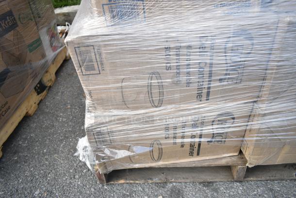 32 BRAND NEW! Boxes Including Lavex Paper Ice Buckets, 500CC16 16 oz. Plastic Cold Cup - 1000/Case, OneUp 966UPWIDEB-500 Napkins, 127RD16BULK Choice 16 oz. Customizable Microwavable Translucent Round Deli Container - 500/Case, Dart 85HT3R 8" x 8" x 3" White Foam Three-Compartment Square Take Out Container with Perforated Hinged Lid - 200/Case. 32 Times Your Bid! - Image 10 of 12