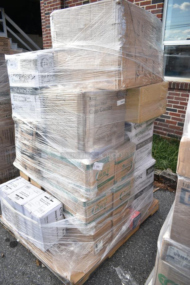 29 BRAND NEW! Boxes Including Choice Medium Weight Sporks, Lavex Trash Bags, Noble Gloves, Choice Paper Food Containers, Choice Lids. 29 Times Your Bid! - Image 3 of 10