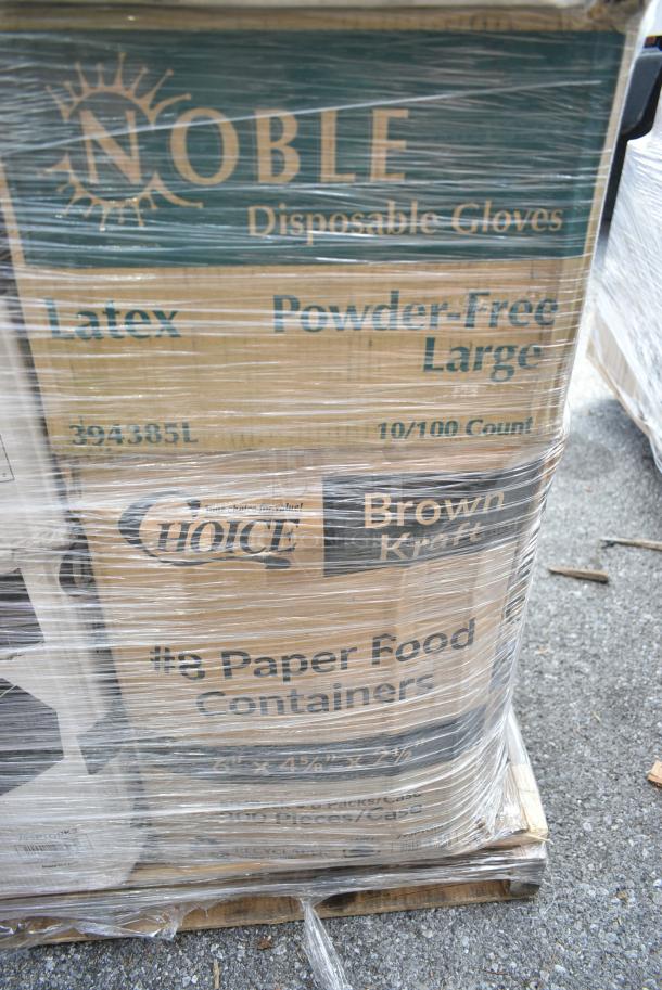 29 BRAND NEW! Boxes Including Choice Medium Weight Sporks, Lavex Trash Bags, Noble Gloves, Choice Paper Food Containers, Choice Lids. 29 Times Your Bid! - Image 6 of 10