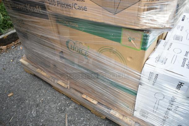 29 BRAND NEW! Boxes Including Choice Medium Weight Sporks, Lavex Trash Bags, Noble Gloves, Choice Paper Food Containers, Choice Lids. 29 Times Your Bid! - Image 8 of 10