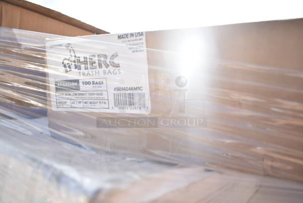 37 BRAND NEW! Boxes Including 612509ST Choice 9" Round Standard Weight Foil Take-Out Pan, 55164, Noble Gloves, 500CC20 Choice Clear PET Customizable Plastic Cold Cup - 20 oz. - 600/Case, 5014046M1C Lavex Li'l Herc 45 Gallon 1 Mil 40" x 46" Low Density Medium-Duty Clear Can Liner / Trash Bag - 100/Case. 37 Times Your Bid! - Image 11 of 11