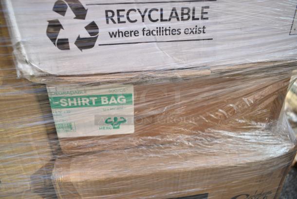 26 BRAND NEW! Boxes Including Choice Take out Container, 500TO883C3 Choice 8" x 8" x 3" Microwaveable 3-Compartment Black / Clear Plastic Hinged Container - 100/Case, Dart Cups, 999KFT44RNPE Choice 44 oz. Round Kraft PE-Lined Microwavable Take-Out Container 7 5/16" x 2 5/8" - 50/Pack, 395RP10 EcoChoice Compostable No PFAS Added Bamboo / Bagasse 10" Plate - 500/Case. 26 Times Your Bid! - Image 6 of 11
