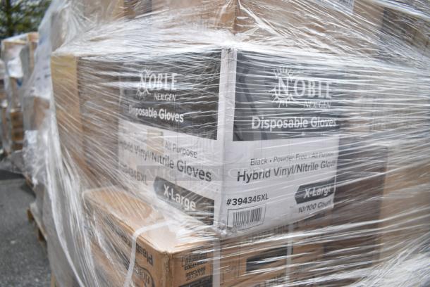 29 BRAND NEW! Boxes Including 129MCS24B Choice 24 oz. Black Rectangular Microwavable Heavy Weight Container with Lid 8" x 5 1/4" x 2" - 150/Case, 2 Box Eco Gecko 8" Square Palm Leaf Plates, 394345XL Noble NexGen Powder-Free Disposable Black Hybrid 3 Mil Thick Gloves - Extra Large - 1000/Case, Choice Microwaveable Container, 500PMDSDINOS Choice 10" x 14" Kids Dinosaur Double Sided Interactive Placemat - 1000/Case. 29 Times Your Bid! - Image 10 of 16
