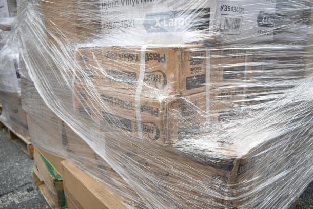 29 BRAND NEW! Boxes Including 129MCS24B Choice 24 oz. Black Rectangular Microwavable Heavy Weight Container with Lid 8" x 5 1/4" x 2" - 150/Case, 2 Box Eco Gecko 8" Square Palm Leaf Plates, 394345XL Noble NexGen Powder-Free Disposable Black Hybrid 3 Mil Thick Gloves - Extra Large - 1000/Case, Choice Microwaveable Container, 500PMDSDINOS Choice 10" x 14" Kids Dinosaur Double Sided Interactive Placemat - 1000/Case. 29 Times Your Bid! - Image 11 of 16