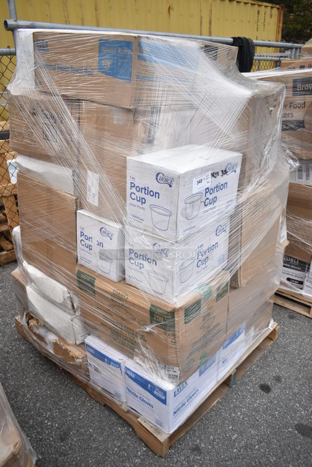 32 BRAND NEW! Boxes Including 2 Box 130WBKFORKH Choice Black Heavy Weight Wrapped Plastic Fork - 1000/Case, 129MCS24B Choice 24 oz. Black Rectangular Microwavable Heavy Weight Container with Lid 8" x 5 1/4" x 2" - 150/Case, 3 Box Choice 1 oz Portion Cups. 32 Times Your Bid! - Image 2 of 14