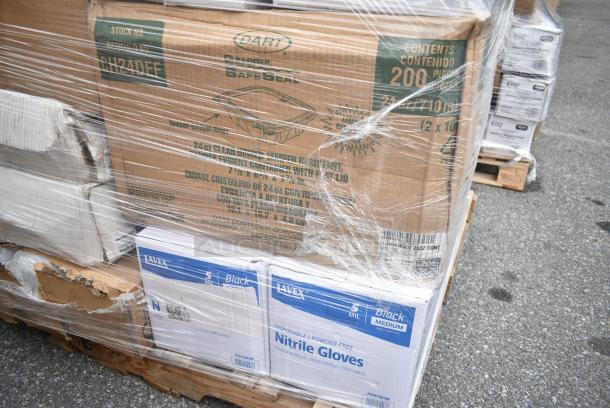 32 BRAND NEW! Boxes Including 2 Box 130WBKFORKH Choice Black Heavy Weight Wrapped Plastic Fork - 1000/Case, 129MCS24B Choice 24 oz. Black Rectangular Microwavable Heavy Weight Container with Lid 8" x 5 1/4" x 2" - 150/Case, 3 Box Choice 1 oz Portion Cups. 32 Times Your Bid! - Image 10 of 14