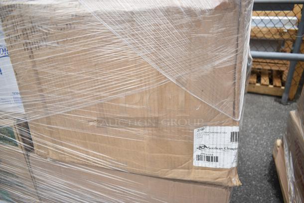 32 BRAND NEW! Boxes Including 2 Box 130WBKFORKH Choice Black Heavy Weight Wrapped Plastic Fork - 1000/Case, 129MCS24B Choice 24 oz. Black Rectangular Microwavable Heavy Weight Container with Lid 8" x 5 1/4" x 2" - 150/Case, 3 Box Choice 1 oz Portion Cups. 32 Times Your Bid! - Image 11 of 14