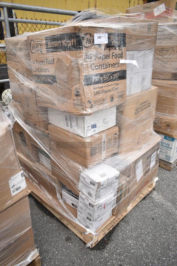 30 BRAND NEW! Boxes Including 500CC24 24 oz. Plastic Cold Cup - 600/Case, 2 Box Lavex Paper Towel Rolls, Choice Travel Lids, Herc Trash Bags, 3 Box 130WKNIFE Choice 6 1/2" Medium Weight White Polypropylene Plastic Knife - 1000/Case, 2 Box 500MFTN Lavex Natural Brown Kraft M-Fold (Multifold) Towel - 4000/Case. 30 Times Your Bid! - Image 2 of 17