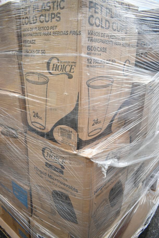 30 BRAND NEW! Boxes Including 500CC24 24 oz. Plastic Cold Cup - 600/Case, 2 Box Lavex Paper Towel Rolls, Choice Travel Lids, Herc Trash Bags, 3 Box 130WKNIFE Choice 6 1/2" Medium Weight White Polypropylene Plastic Knife - 1000/Case, 2 Box 500MFTN Lavex Natural Brown Kraft M-Fold (Multifold) Towel - 4000/Case. 30 Times Your Bid! - Image 5 of 17