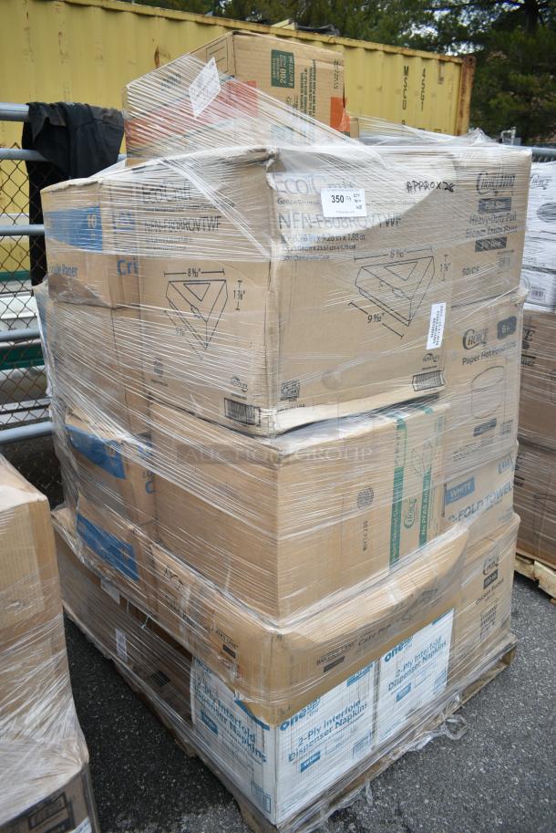 28 BRAND NEW! Boxes Including 3 Box 130WKNIFE Choice 6 1/2" Medium Weight White Polypropylene Plastic Knife - 1000/Case, 2 Box 129MCR32B Choice 32 oz. Black Round Microwavable Heavy Weight Container with Lid 7 1/4" - 150/Case, 433NHT206 Choice 1/6 Standard Size Black Unprinted Standard-Duty Plastic T-Shirt Bag - 1000/Case, 3 Box 105GC49321 Choice 1 Part Tan and White Guest Check with Beverage Lines and Bottom Guest Receipt - 2000/Case, 612PANBL100 FOIL CAKE PAN QTY 25, 760CB130CHKN Choice 130 oz. Chicken Bucket with Lid - 120/Case, 612605070HD Choice Full Size Heavy-Duty Foil Steam Table Pan Deep 3 3/8" Depth - 50/Case. 28 Times Your Bid! - Image 2 of 19