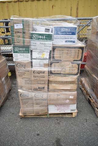 29 BRAND NEW! Boxes Including 128HD16BULK ChoiceHD 16 oz. Microwavable Translucent Plastic Deli Container - 480/Case, 127RD12BULK Choice 12 oz. Customizable Microwavable Translucent Round Deli Container - 500/Case, 2 Box 127RD16BULK Choice 16 oz. Customizable Microwavable Translucent Round Deli Container - 500/Case, Southland Food Trays, 5003DNAP Choice 15" x 17" White 3-Ply Dinner Napkin - 2000/Case, 2 Box CHoice Heavy Weight Cutlery Packs. 29 Times Your Bid!