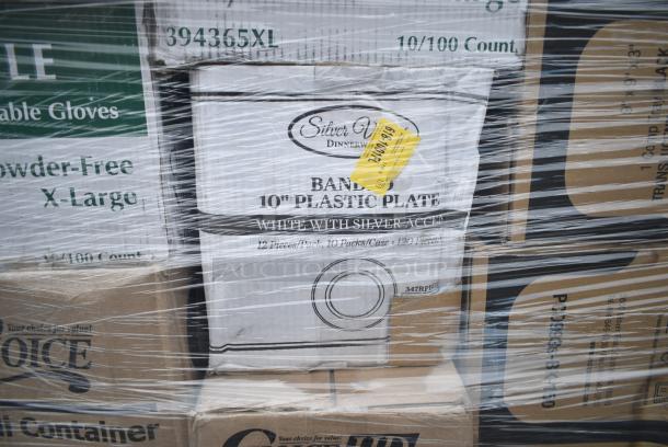 29 BRAND NEW! Boxes Including 128HD16BULK ChoiceHD 16 oz. Microwavable Translucent Plastic Deli Container - 480/Case, 127RD12BULK Choice 12 oz. Customizable Microwavable Translucent Round Deli Container - 500/Case, 2 Box 127RD16BULK Choice 16 oz. Customizable Microwavable Translucent Round Deli Container - 500/Case, Southland Food Trays, 5003DNAP Choice 15" x 17" White 3-Ply Dinner Napkin - 2000/Case, 2 Box CHoice Heavy Weight Cutlery Packs. 29 Times Your Bid! - Image 8 of 21