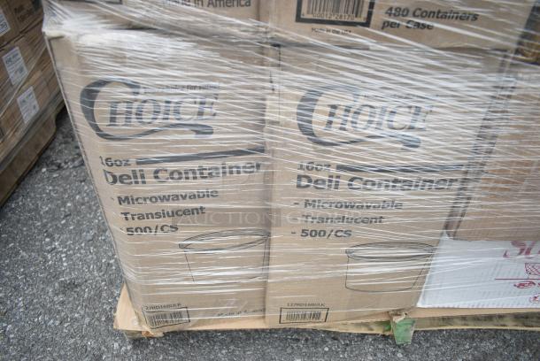 29 BRAND NEW! Boxes Including 128HD16BULK ChoiceHD 16 oz. Microwavable Translucent Plastic Deli Container - 480/Case, 127RD12BULK Choice 12 oz. Customizable Microwavable Translucent Round Deli Container - 500/Case, 2 Box 127RD16BULK Choice 16 oz. Customizable Microwavable Translucent Round Deli Container - 500/Case, Southland Food Trays, 5003DNAP Choice 15" x 17" White 3-Ply Dinner Napkin - 2000/Case, 2 Box CHoice Heavy Weight Cutlery Packs. 29 Times Your Bid! - Image 10 of 21