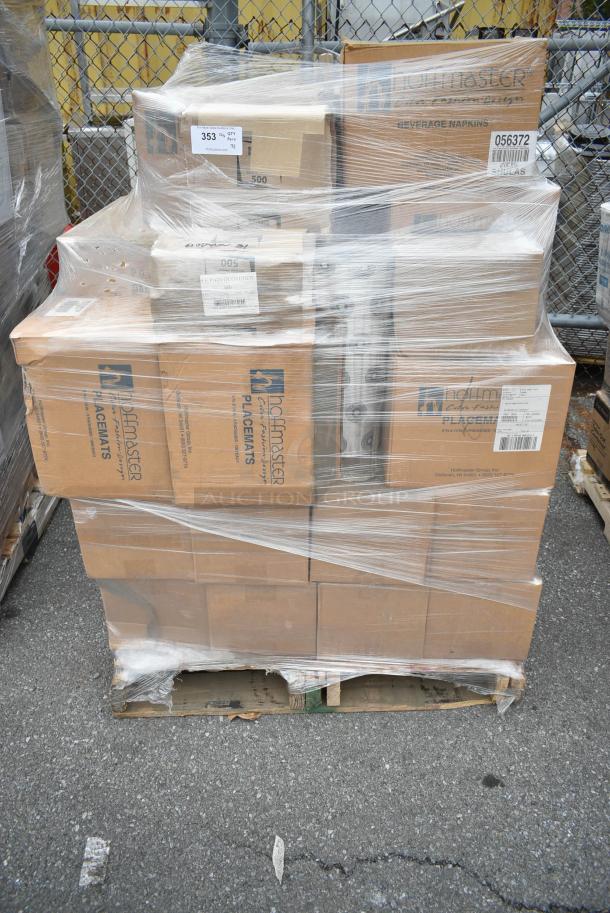 31 BRAND NEW! Boxes Including Hoffmaster Beverage Napkins, Sandt 19114 Register Rolls, Hoffmaster Placemats. 31 Times Your Bid! - Image 1 of 10