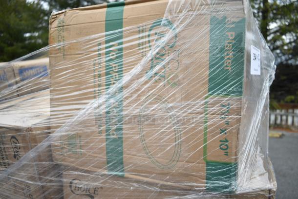 34 BRAND NEW! Boxes Including 3 Box Lavex C Fold Towels, 129MCR50B Choice 43 oz. Black Round Microwavable Heavy Weight Container with Lid 9" - 150/Case, 2 Box 394365L Noble Products Powder-Free Disposable Clear Vinyl Gloves for Foodservice - Large - 1000/Case, 129MCS38B Choice 38 oz. Black Rectangular Microwavable Heavy Weight Container with Lid 8 3/4" x 6 1/4" x 2" - 150/Case, 2 Box 8" Square Palm Leaf Plates, Choice Heavy Weight Forks. 34 Times Your Bid! - Image 10 of 14