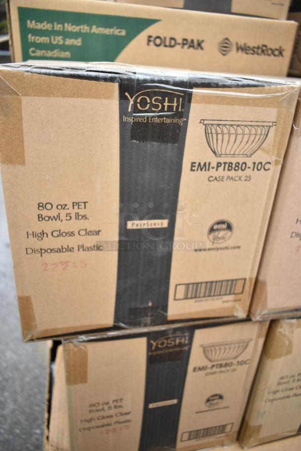 32 BRAND NEW! Boxes Including 12 Box Yoshi EMI-PTB80-10C 80 oz PET Bowls, 2 Box LBB Clear Banana Barge. 32 Times Your Bid! - Image 6 of 14