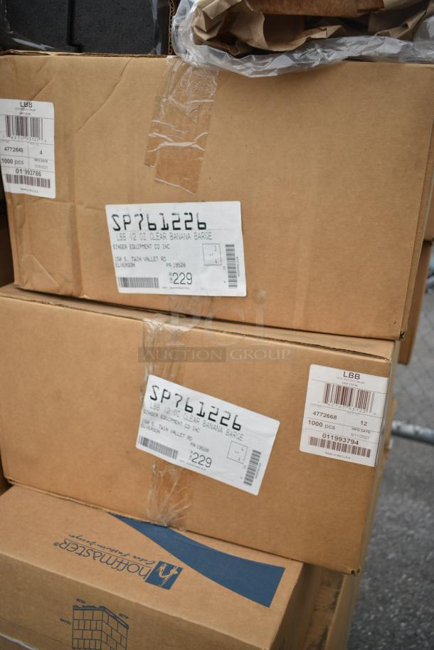 32 BRAND NEW! Boxes Including 12 Box Yoshi EMI-PTB80-10C 80 oz PET Bowls, 2 Box LBB Clear Banana Barge. 32 Times Your Bid! - Image 10 of 14