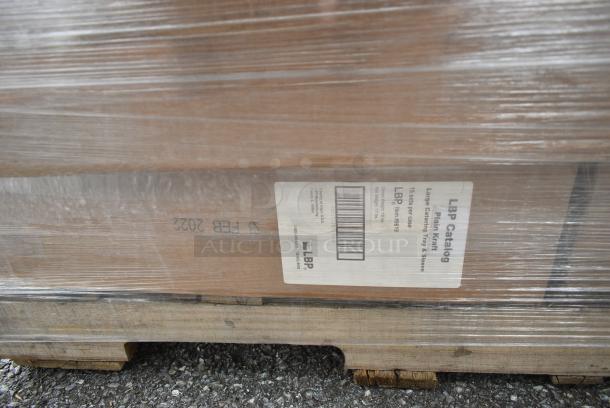 17 BRAND NEW! Boxes Including Polar Pak 02421 Lunch Box Containers, LBP Plain Kraft Large Catering Tray, Cambro 25S318167 Camrack 3 5/8" High Customizable Brown 25 Compartment Glass Rack. 17 Times Your Bid! - Image 11 of 16