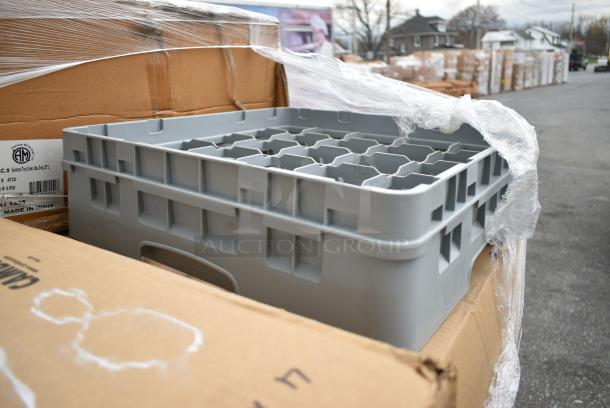 17 BRAND NEW! Boxes Including Polar Pak 02421 Lunch Box Containers, LBP Plain Kraft Large Catering Tray, Cambro 25S318167 Camrack 3 5/8" High Customizable Brown 25 Compartment Glass Rack. 17 Times Your Bid! - Image 13 of 16