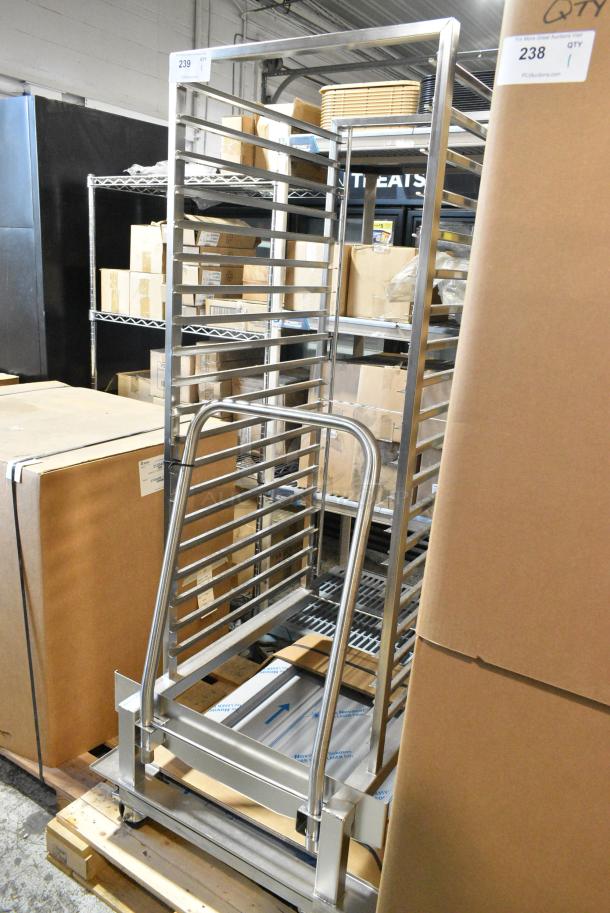 BRAND NEW SCRATCH AND DENT! Metal Commercial Pan Transport Rack for Roll in Combi Convection Oven. - Image 1 of 5