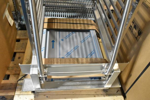 BRAND NEW SCRATCH AND DENT! Metal Commercial Pan Transport Rack for Roll in Combi Convection Oven. - Image 3 of 5